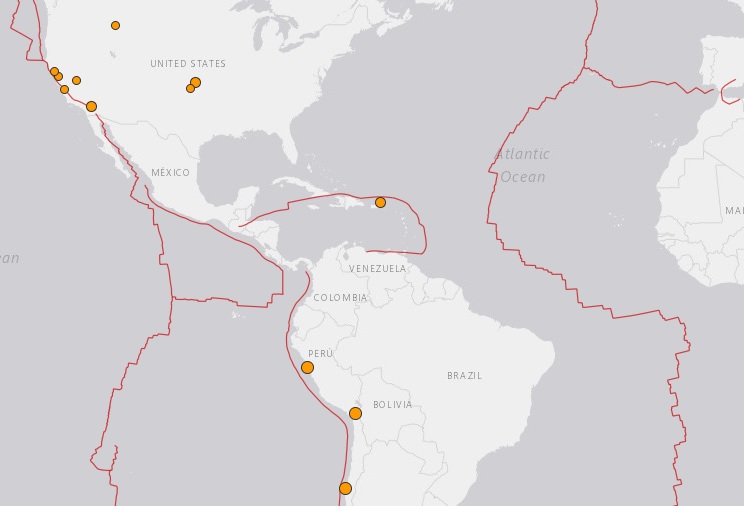 terremotos tempo real