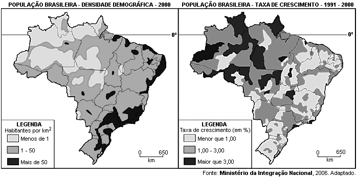 Densidade demográfica: cálculo, mapas, exemplos, exercícios