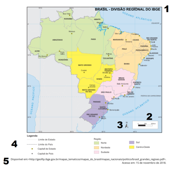 Questão De Geografia - 6º Ano - Cartografia: Elementos Do Mapa - TudoGeo